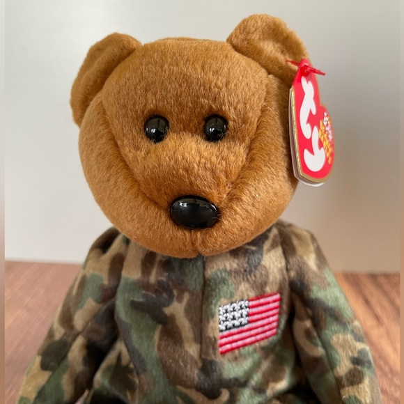 3 FOR $25: Authentic TY Beanie Babies Hero the Bear, 2003. NWT - Picture 2 of 3